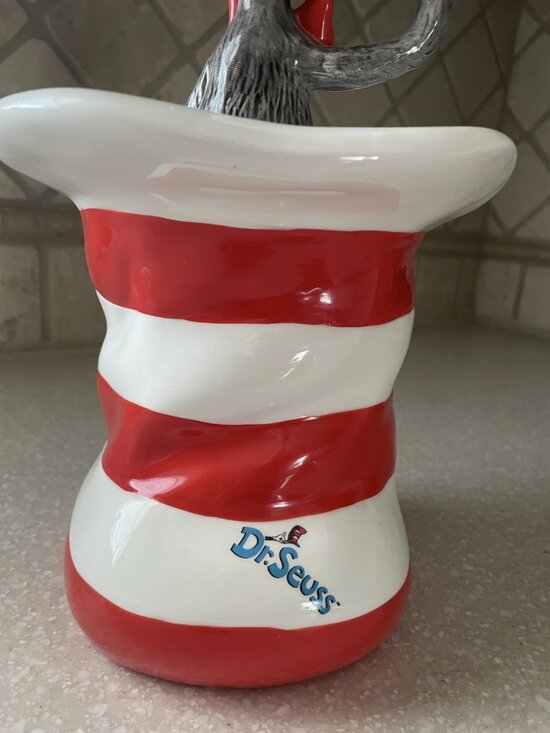 2001 Vandor Cat in the Hat Cookie Jar Thing 1 & Thing 2 Vintage Limited-Edition - Picture 2 of 11
